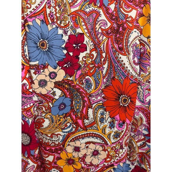 Talbots Tropical Paisley Vibrant Faux Wrap Dress 2X Petite - Picture 6 of 6
